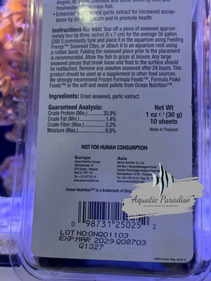 Seaweed Selects – Green Marine Algae-30g (with feeing clip)_img_1